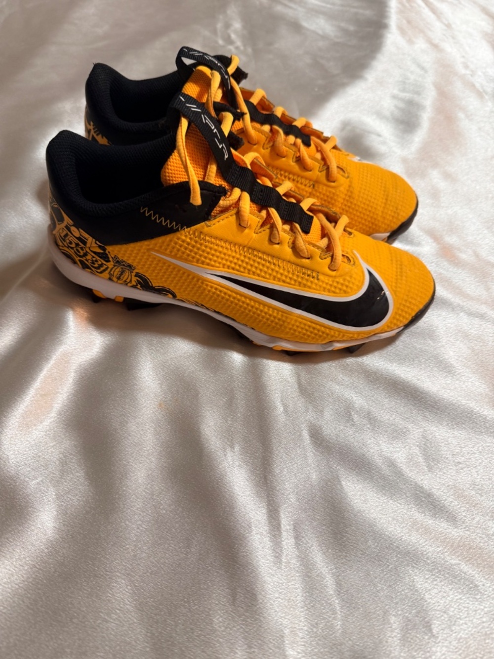Nike Vapor Edge Pro 360 Football Cleats Yellow Black Youth Size 5Y - Picture 8 of 8